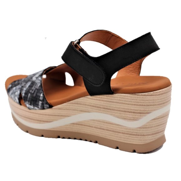 Paula Urban Bangla Decorative Sandal -Matrix Bangla- Tan/Black 6.5 style 1-825 - Picture 4 of 4